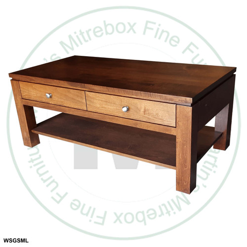 Maple New Port 1 Shelf 2 Drawer Coffee Table