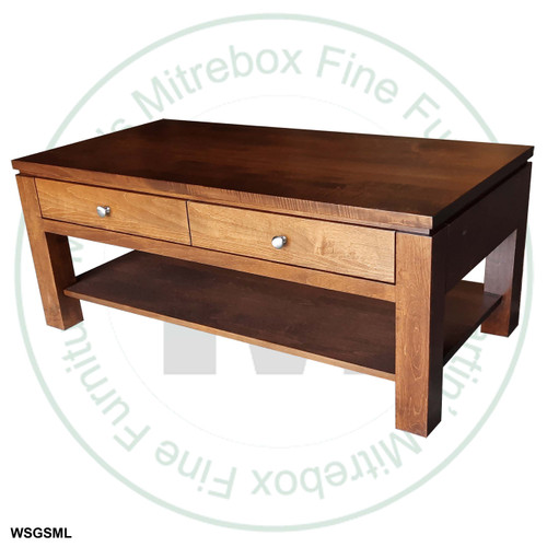 Maple New Port 1 Shelf 4 Drawer Coffee Table