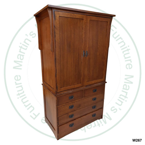 Pine Mission 2 Drawer 2 Door Armoire