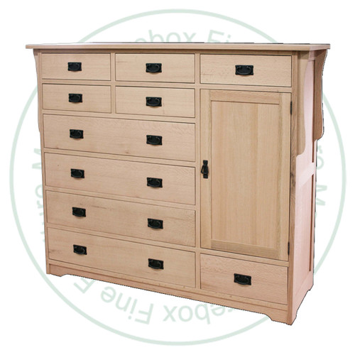 Pine Mission 10 Drawer 1 Door Mule Chest
