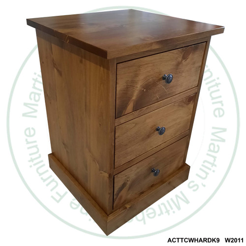 Pine Cottage Night Stand 20''W x 28''H x 19''D With 3 Drawers