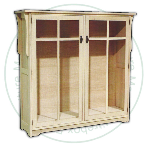 Oak Mission 2 Glass Door Bookcase