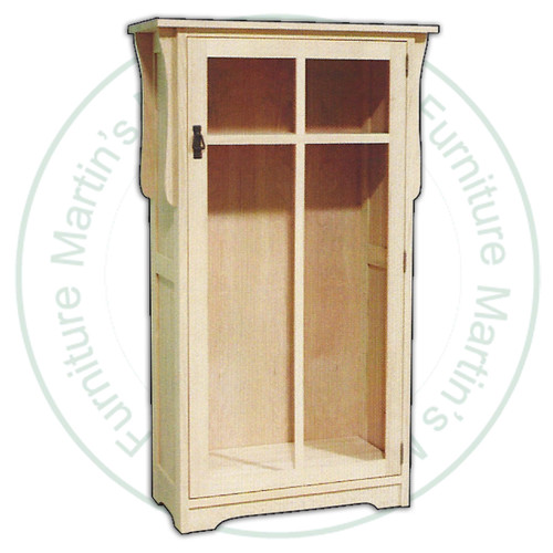 Oak Mission 1 Glass Door Bookcase