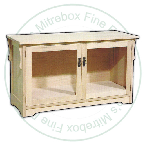 Oak Mission 2 Door HDTV Entertainment Cabinet