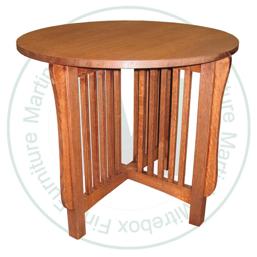 Oak Mission Round Parlor Table