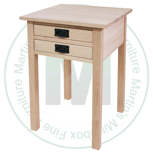 Oak Mission 2 Drawer Night Stand
