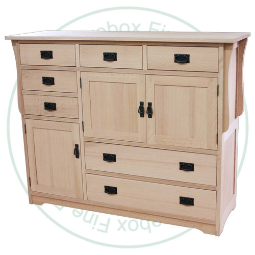 Oak Mission Mule Chest 58.5''W x 46''H x 19''D