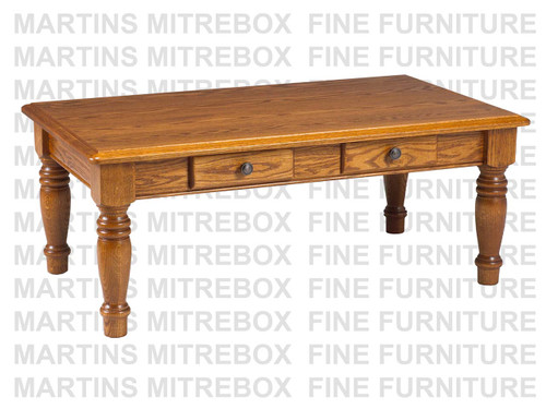 Pine Country Lane Coffee Table With 2 Drawers  28''D x 48''W x 19''H