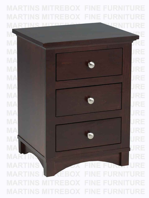 Maple Montana Nightstand 3 Drawers 18''D x 20''W x 28''H