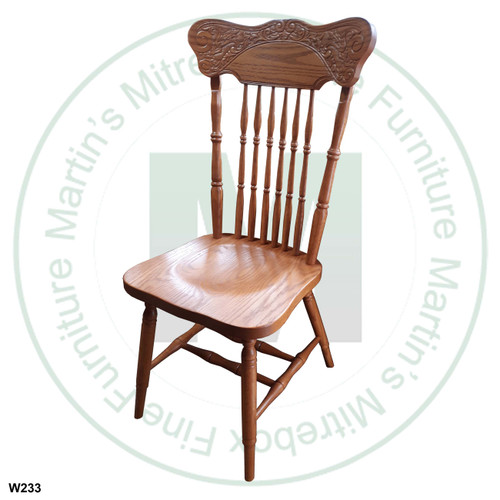 Maple Spring Meadow Press Side Chair Has Wood Seat