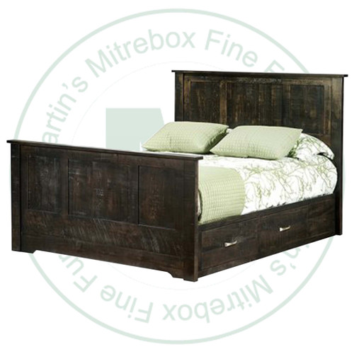 Maple Bancroft 4 Drawer King Storage Bed With 32'' Footboard