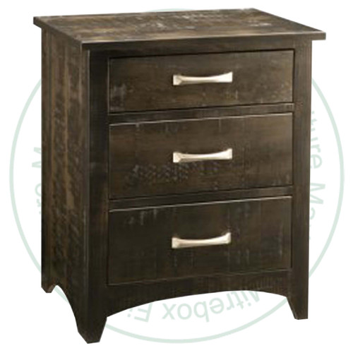 Oak Bancroft Power Management Night Stand 19''D x 25''W x 29.5''H With 3 Drawers