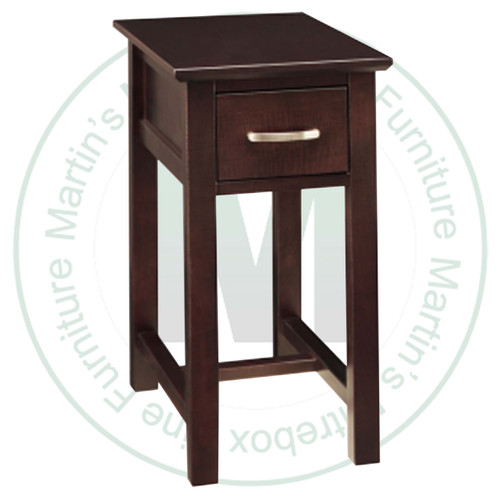 Oak Brooklyn Chairside Table 23'' Deep x 13'' Wide x 26'' High