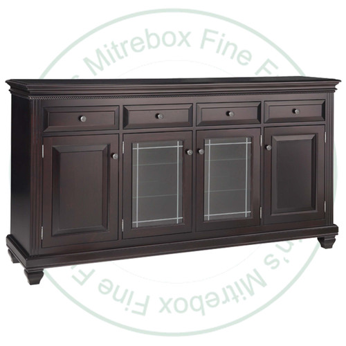 Maple Florentino Sideboard With 2 Wood Doors And 2 Glass Doors