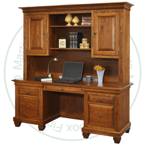 Oak Florentino Executive Desk With Hutch