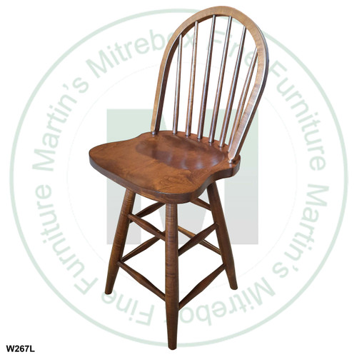 Oak Plainwood With Swivel 30'' Barstool Has Wood Seat