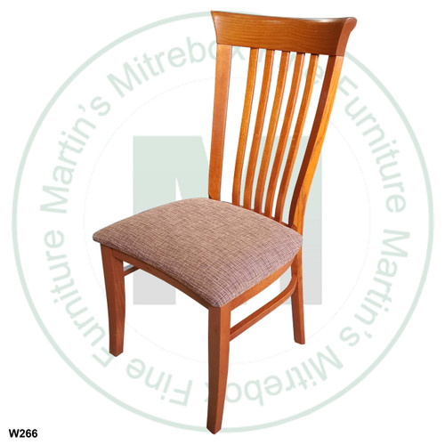 Oak Athena Side Chair With Upholstered Seat