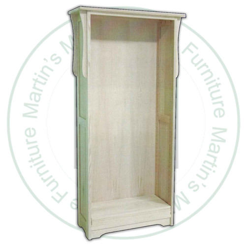 Pine Mission Bookcase 36''W x 72''H x 14''D.