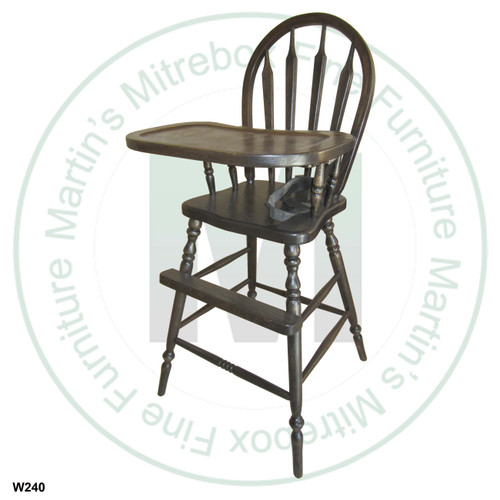 Oak Kids Hoop Back High Chair