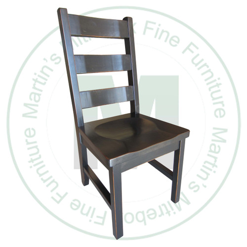 Maple Yukon Ladder Back Side Chair 00'' Deep x 40'' High x 18'' Wide