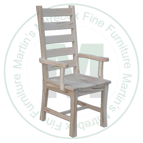 Maple Royal Ladderback Arm Chair 18'' Deep x 43'' High x 19'' Wide