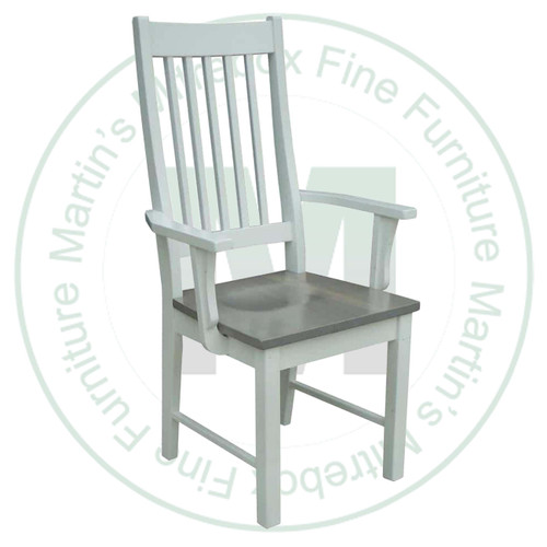 Pine Hiback Mini Mission Arm Chair 17'' Deep x 42'' High x 23'' Wide