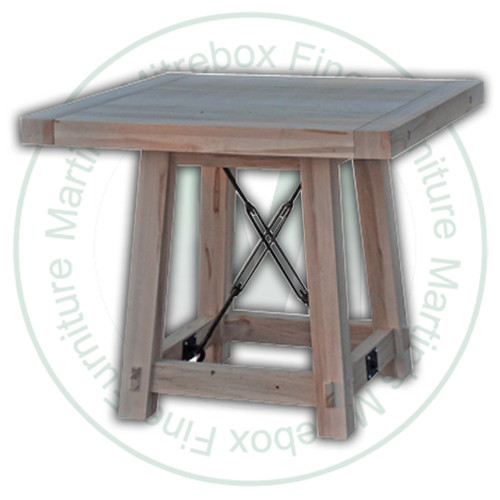 Pine Yukon Solid Top Pub Table 42''D x 42''W x 42''H