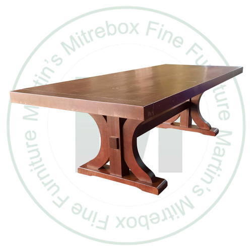 Oak Renoa Solid Top Double Pedestal Table 42'' Deep x 96'' Wide x 30'' High