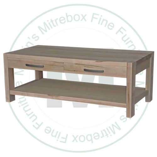 Oak Backwoods Coffee Table 24''D x 48''W x 18''H With 2 Drawers