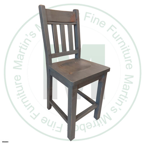 Pine Yukon 24'' Slatback Bar Chair 12''D x 18''W x 24''H