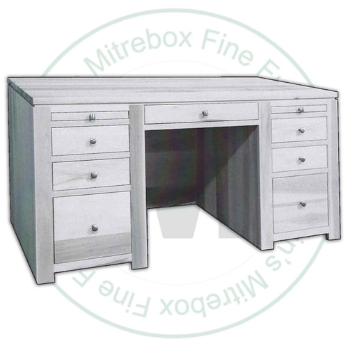 Maple Newport 3 Drawer Computer Desk