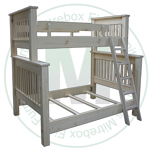Maple Double Over Queen Cottage Slat Bunk Bed