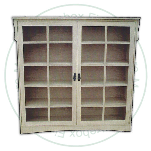 Pine Mission Bookcase 61''W x 59''H x 14''D.