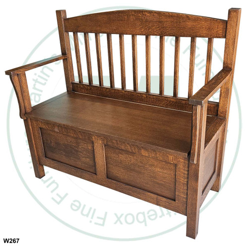 Wormy Maple Mission SpIndle Bench