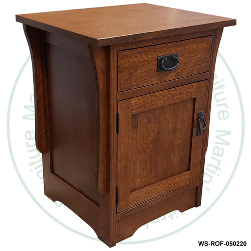 Wormy Maple Mission Night Stand 22.5''W x 29''H x 19''D