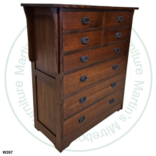 Wormy Maple Mission Chest Of Drawers 45''W x 51''H x 19''D