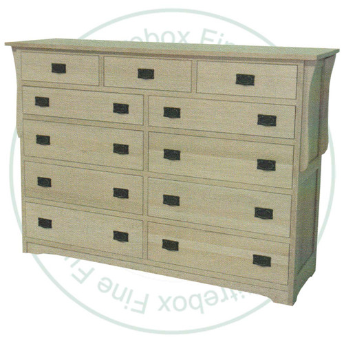Wormy Maple Mission 11 Drawer Mule Chest