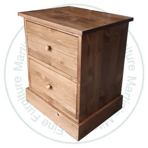 Wormy Maple Cottage Night Stand 20''W x 28''H x 19''D With 2 Drawers