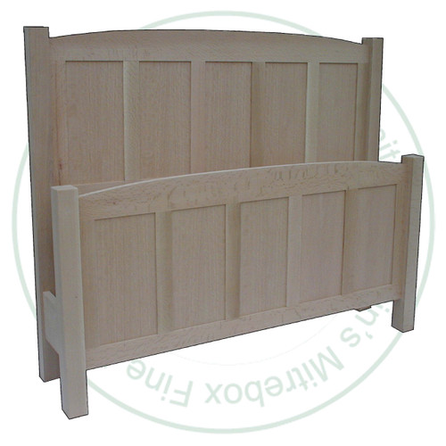 Wormy Maple King Round Top Mission Bed