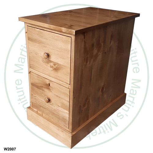 Wormy Maple Cottage Filing Cabinet 18''W x 30''H x 30''D With 2 Drawers