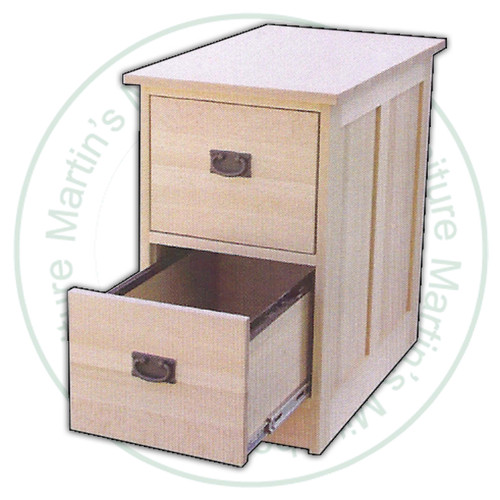 Wormy Maple Mission Filing Cabinet 18''W x 30''H x 30''D With 2 Drawers