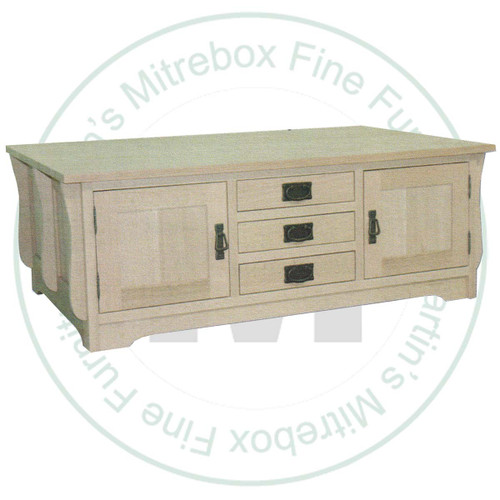 Wormy Maple Cocktail 6 Drawer 4 Door Table
