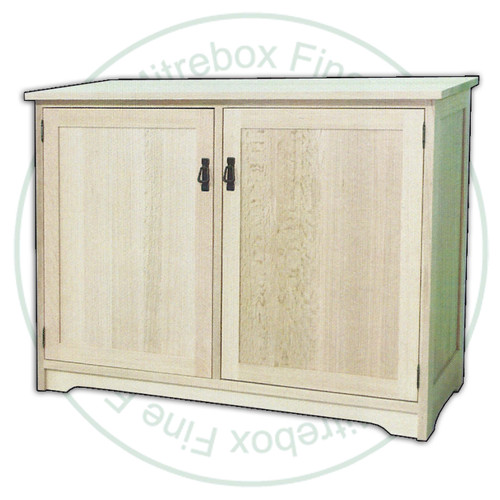 Wormy Maple Mission Credenza 52''W x 37''H x 19''D With 2 Doors.