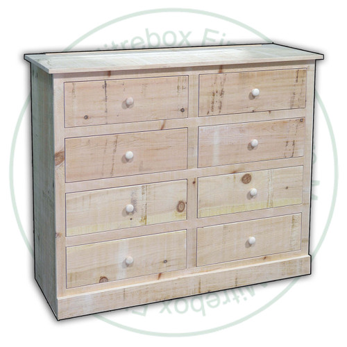 Pine Rustic Pioneer Dresser 54''W x 45''H x 19''D With 8 Drawers