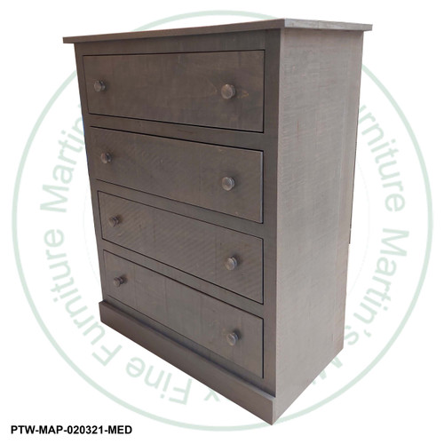 Wormy Maple Rustic Pioneer Chest Of Drawers 36''W x 37''H x 19''D