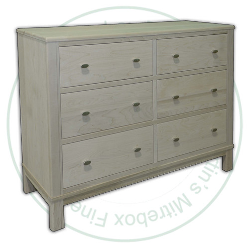 Wormy Maple Urbana 6 Drawer Dresser 54''W x 37''H x 19''D