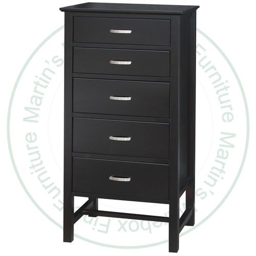 Oak Brooklyn Lingerie Chest 19.5''D x 25''W x 50''H With 5 Drawers