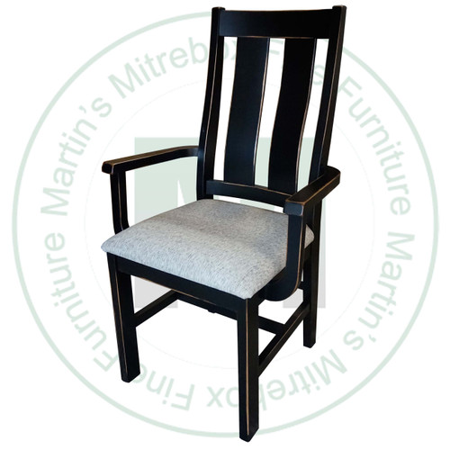 Maple Eastbrook Arm Chair With Upholstered Seat