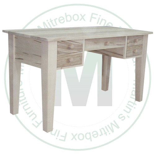 Pine Andrews Student Desk 26''D x 56''W x 30''H With 5 Drawers And Tapered Legs