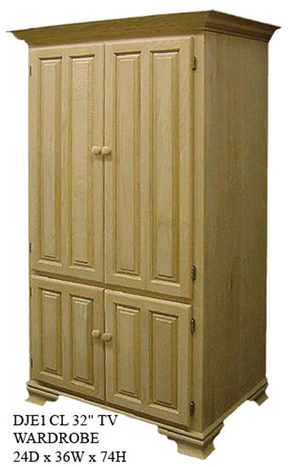 Maple Country Lane TV Wardrobe 24''D x 36''W x 74''H